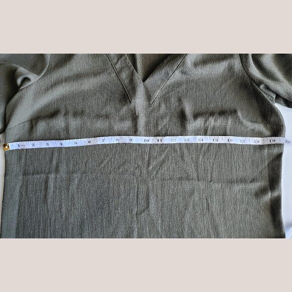 MICHAEL by Michael Kors Long Sleeve Green Bohemian Top with Bell Sleeves - Picture 8 of 9